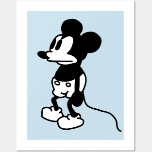 Unhappy Mouse and Steamboat Willie 1928 Posters and Art